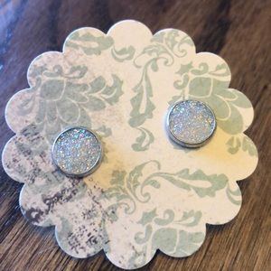 NWT Beautiful iridescent pierced earrings